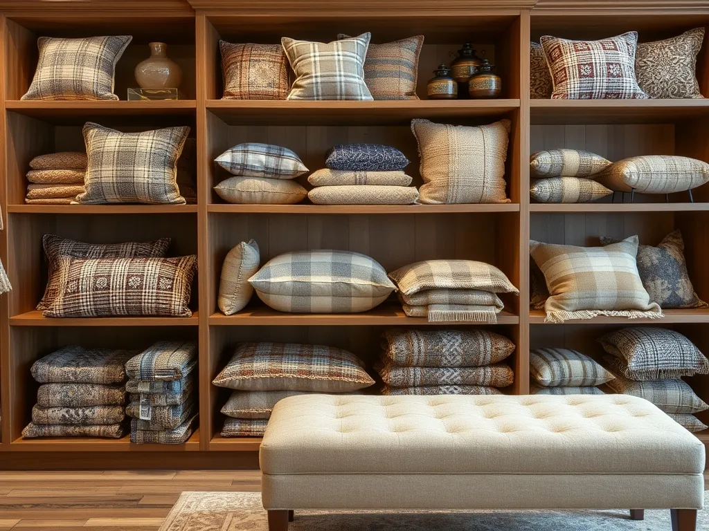 Wool throws and blankets in warm colours